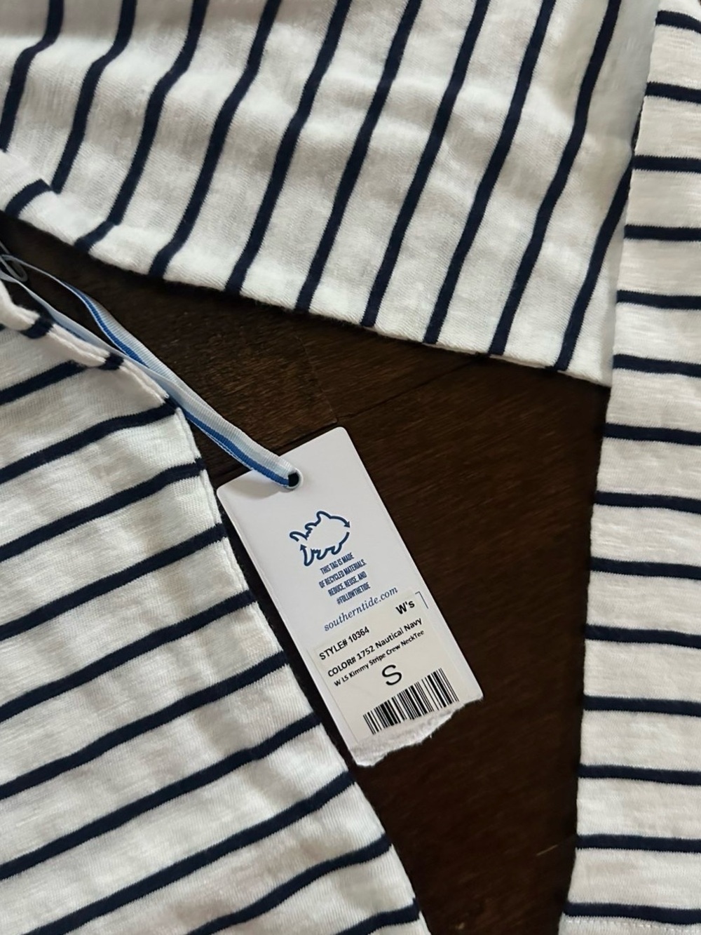 Southern Tide Kimmy Stripe Crewneck Long Sleeve
Tee  Navy/White size S-NWT - Picture 8 of 10